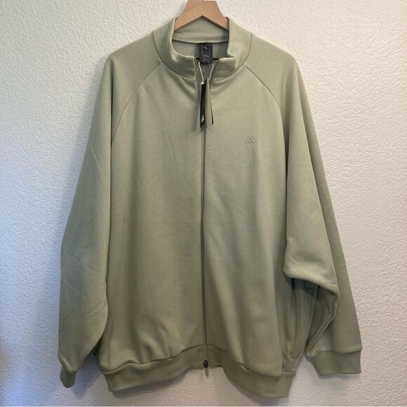 Adidas Basketball Track Suit Jacket XL NWT Unisex Light Green - Picture 2 of 8